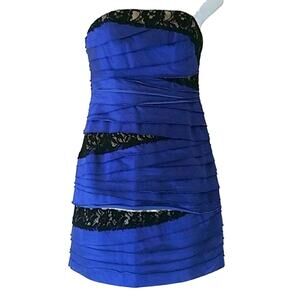 Bebe Y2k Tiered Strapless Mini Dress Size XS